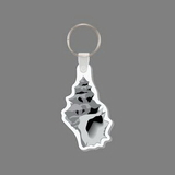 Custom Key Ring & Punch Tag - Conch Sea Shell Tag W/ Tab