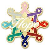 Blank Awareness Ribbons Hope Pin, 1 1/4