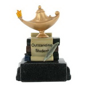 Blank Outstanding Student Award Scholastic Resin Trophy, 5" H(Without Base)