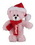 Custom Soft Plush Pink Bear with Christmas Scarf and Hat 8", Price/piece