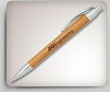 Custom Chrome & Bamboo Pen