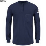 Custom Long Sleeve Tagless Henley Shirt-Excel FR