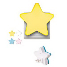 Custom Star-shaped Plug-in Night Lamp, 3 3/20" L x 3 3/20" W
