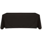 6' Blank Solid Color Polyester Table Throw - Black