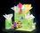 Custom Frosted Colored Poly Die Cut Lime Green Bag/ 4 Mil (16"x6"x15"), Price/piece