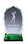 Custom Best Swing Optic Crystal Oval 3D Golf Award with Green Crystal Pedestal Base - 6 1/4" h, Price/piece