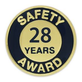 Blank Safety Award Pin - 28 Year, 3/4" W x 3/4" H