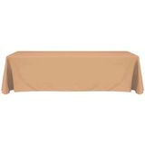 8' Blank Solid Color Polyester Table Throw - Camel