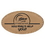 Custom Laserable-Leathette 1-3/4"H Oval Badge with Magnet - Light Brown, Price/piece