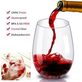 Custom 16 oz Unbreakable Stemless Wine Glass