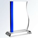 Custom Blue Progress Crystal Award, Large (9