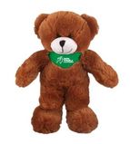 Custom Soft Plush Mocha Teddy Bear with Bandana 8