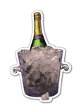 Custom Champagne On Ice Magnet - 5.1-7 Sq. In. (30MM Thick)