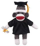 Custom Original Sock Monkey In Graduation Cap & Gown With Logo Imprint 10