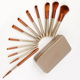 Custom 12 in 1 Daily Cosmetic Brush Set, 5" L x 3 1/2" W x 1" H