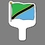 Custom Hand Held Fan W/ Full Color Flag Of Tanzania, 7 1/2" W x 11" H, Price/piece