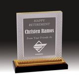 Custom Gold Carved Rectangle Impress Acrylic Award (6 3/4