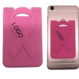 Custom Silicone Mobile Pocket with Ribbon decorate, 3.5