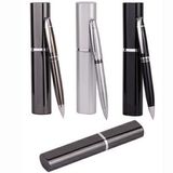 Custom Twist Metal Ballpoint Pen W/ Matching Oval Case (Engraved), 5.75