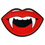 Blank Lips With Fangs Pin, 5/8" H x 1" W, Price/piece