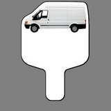 Custom Hand Held Fan W/ Full Color Boxy Delivery Van, 7 1/2