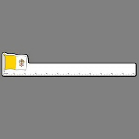12" Ruler W/ Flag of The Vatican City