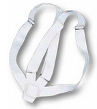 Blank White Double Strap Web Carrying Belt w/ Woven Pole Pocket