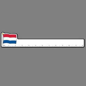 12" Ruler W/ Full Color Flag Of Netherlands