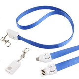 Custom Polyester Lanyard With two-in-one Charging Cable, 35 1/2