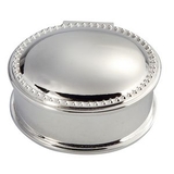 Custom Silver Plated Oval Bead Box