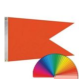 Custom 2' x 3' Solid Color Swallowtail Flag w/ Heading & Grommets