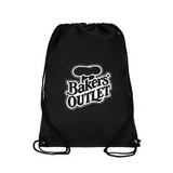 Custom 420D Polyester Drawstring Backpack Gym Sack, 13.5