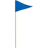 Custom Blue Day-Glo Plasti-Cloth Mounted Real Estate Flag Pennant