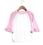 Custom The Laughing Giraffe&#174 Toddler White/Pink 3/4 Sleeve Raglan Baseball T-Shirt w/Ruffled Trim, Price/piece