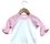 Custom The Laughing Giraffe&#174 Baby White/Pink 3/4 Sleeve Raglan Baseball T-Shirt w/Ruffled Cuffs, Price/piece