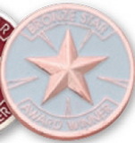 Blank Bronze Star Award Winner Pin (1