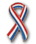 Custom Cutout Patriotic Ribbon Stock Pin, Price/piece