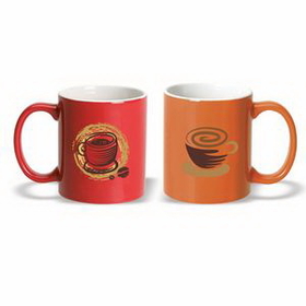 Coffee mug, 11 oz. C-Handle Ceramic Mug (Two Tone), Personalised Mug, Custom Mug, Advertising Mug, 3.75" H x 3.25" Diameter x 3.25" Diameter