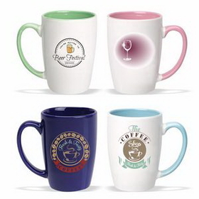 Coffee mug, 14 oz. Alumni Ceramic Mug(Colors), Personalised Mugs, Custom Mugs, Advertising Mug, 4.75" H x 3.375" Diameter x 2.5" Diameter