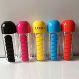 Custom Water Bottle With Pill Box, 9.4