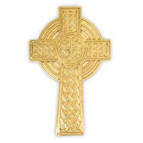 Blank Religious Pin - Christian High Cross, 1" W