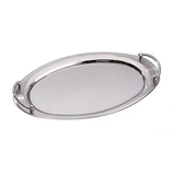 Custom Stainless Steel Oval Non-Tarnish Tray W/ Handles
