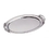 Custom Stainless Steel Oval Non-Tarnish Tray W/ Handles, Price/piece
