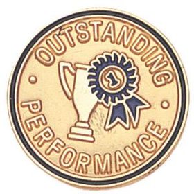 Blank Epoxy Enameled Scholastic Award Pin (Outstanding Performance), 7/8" Diameter