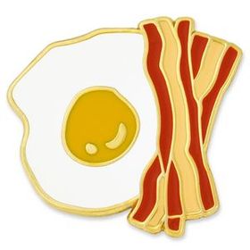 Blank Bacon and Eggs Pin, 1" W x 1" H