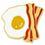 Blank Bacon and Eggs Pin, 1" W x 1" H, Price/piece