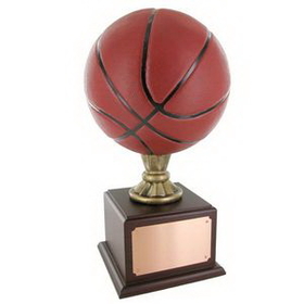 Custom Painted Resin Basketball Trophy (17")