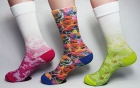 Custom Luxury 360 Seamless DTG Full Color Bamboo/Cotton Business Dress Socks
