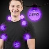 Custom Purple LED Ball Necklace