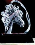 Custom Animal Kingdom Horse Hand Blown Glacier Award (6